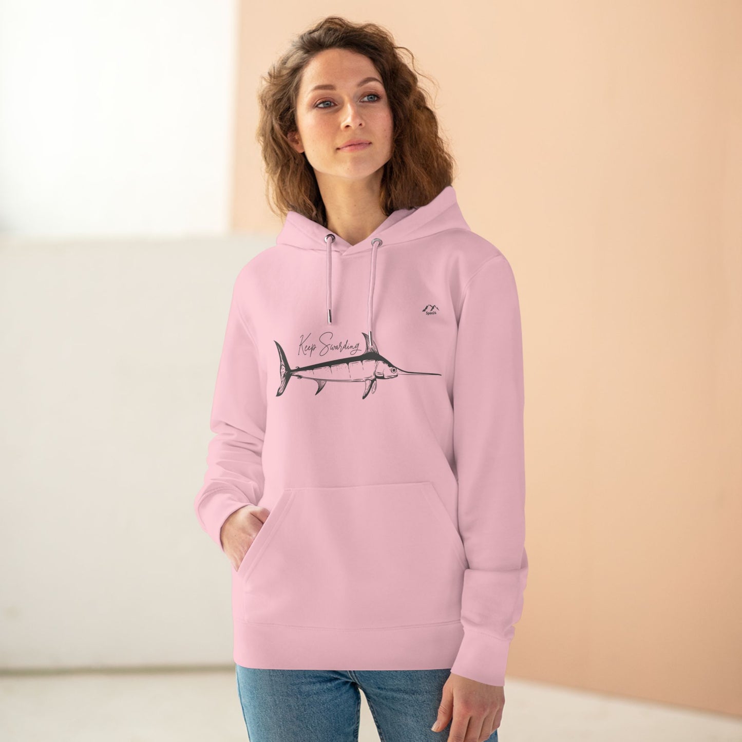 HD-054ML-24 Swordfish Hoodie Ocean Lover Swordfish Art Fishing Gift