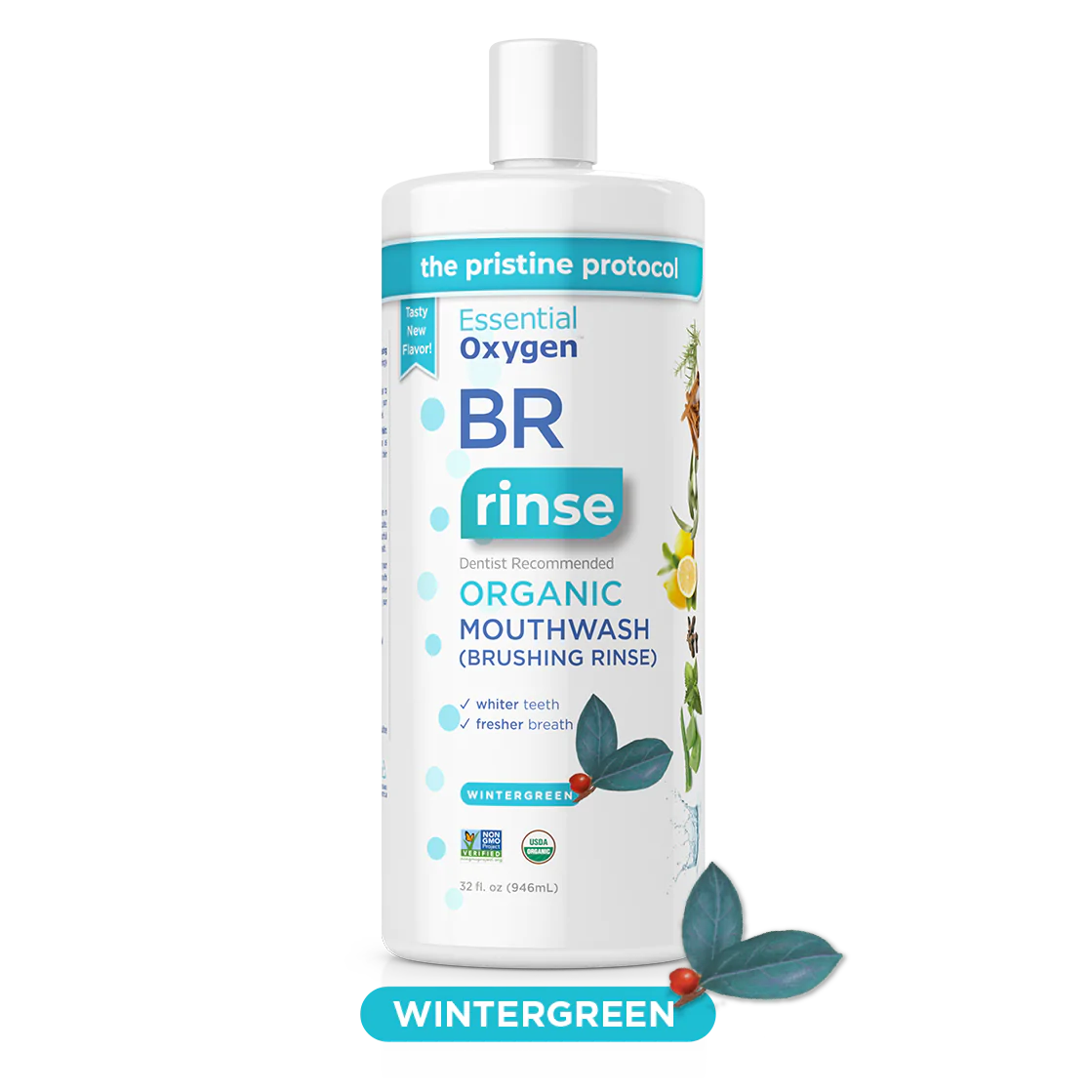 Essential Oxygen Wintergreen Mouthwash - 32 oz Bottle