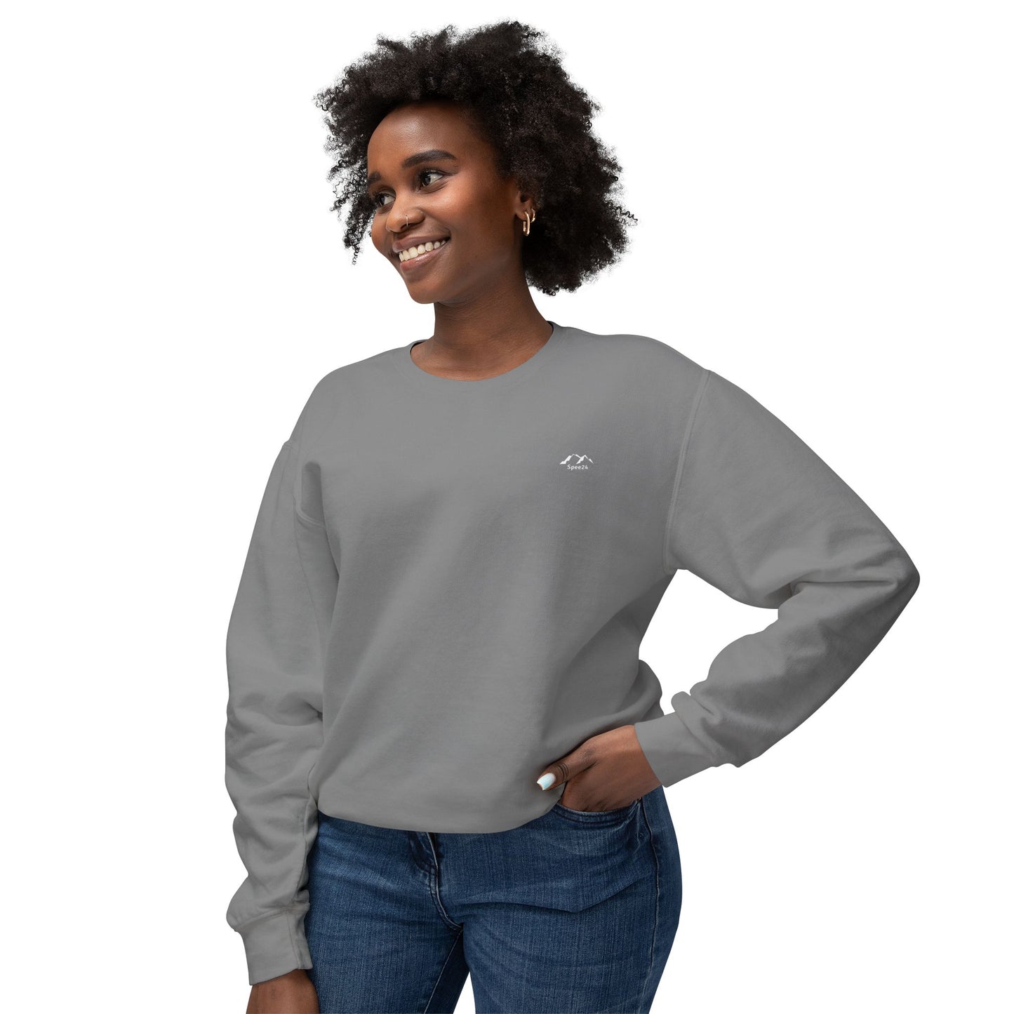 SW-113GRY-24 Unisex Lightweight Crewneck Grey Color Sweatshirt