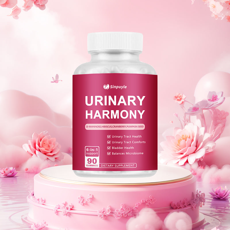 D-Mannose Cranberry Urinary Tract Gummies - 6-in-1 Bladder Health Supplement With Hibiscus & Pumpkin Seed - 90 Urinary Harmony Gummies