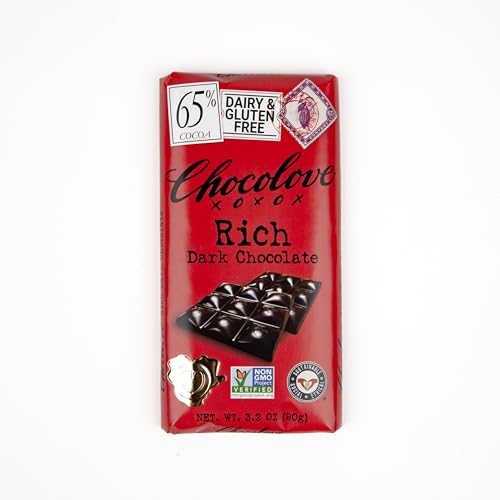 Chocolove Rich Dark Chocolate Mini Bars, 1.3 oz (Pack of 12) - Dairy Free