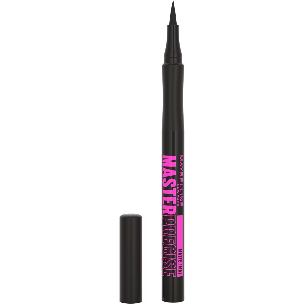 Maybelline Eyestudio Master Precise All Day Liquid Waterproof Eyeliner (Matte Black, 0.03 fl oz)