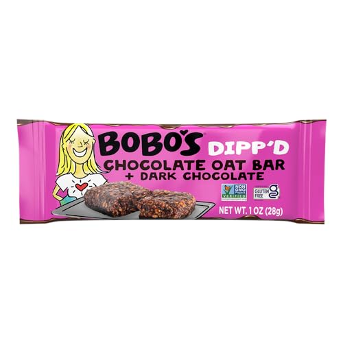 Bobo's Oat Bars - Dark Chocolate Oat Bar, 5 oz (Pack of 6) - Dairy Free Snack