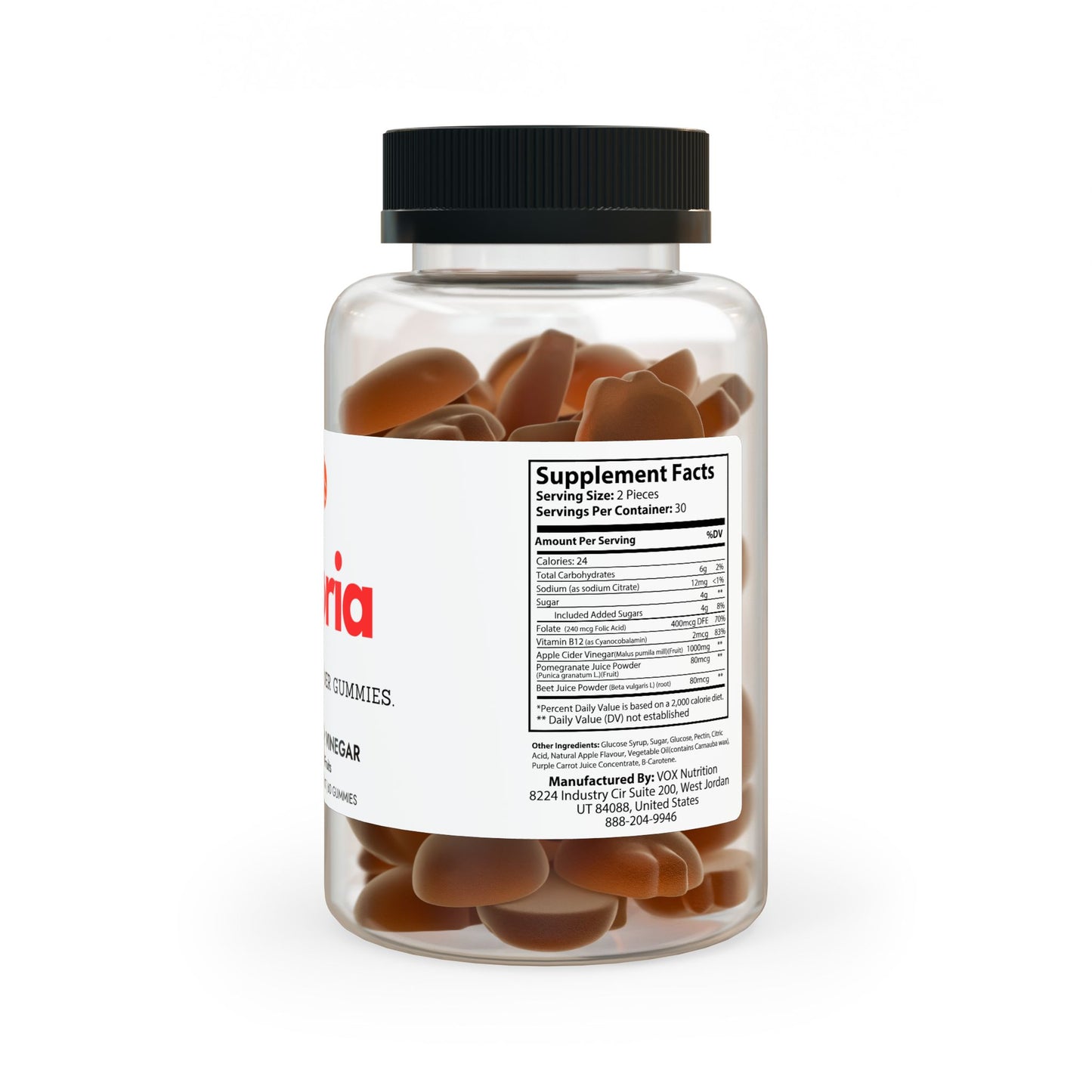 Cidoria Apple Cider Vinegar Gummies (60 Gummies)