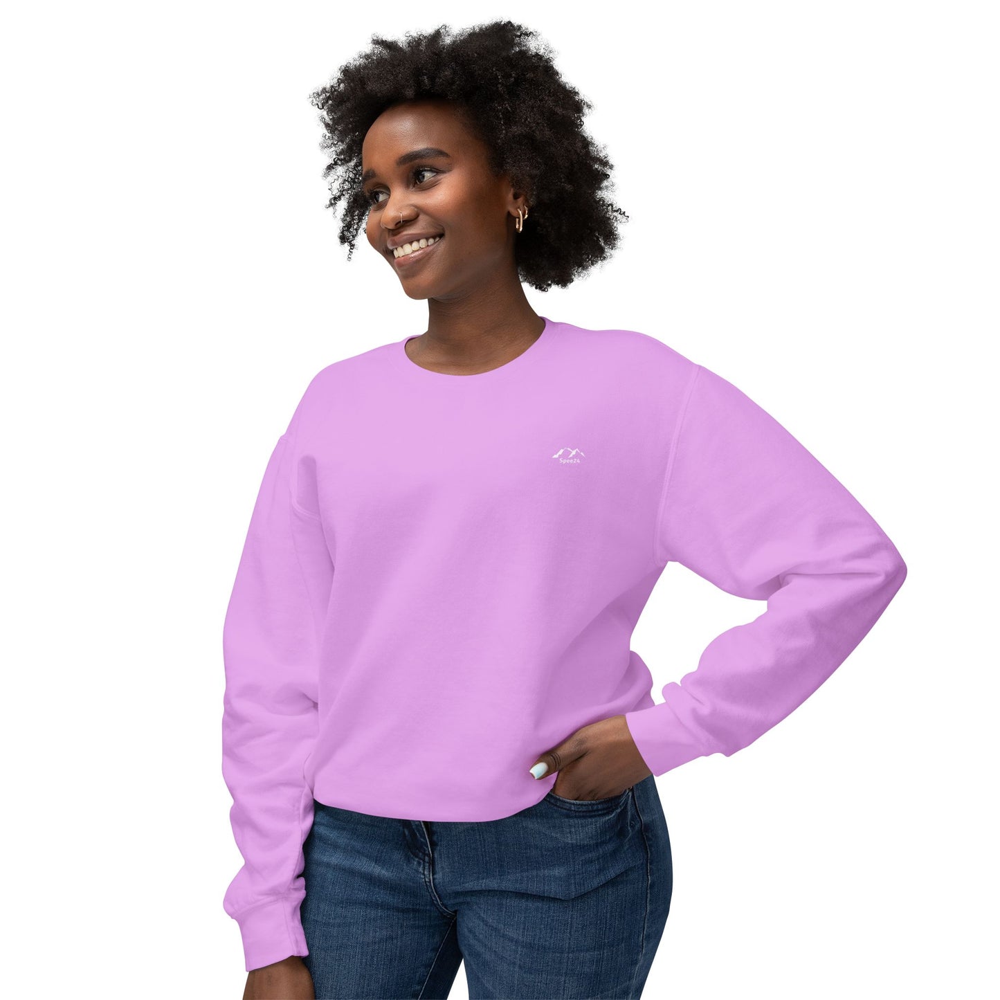 SW-112PRL-24 Unisex Lightweight Neon Violet Color Sweatshirt