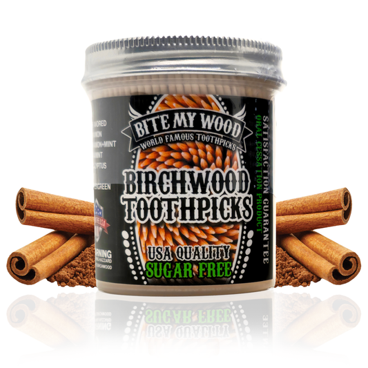 BiteMyWood Flavored Birchwood Toothpicks in 650 qty Plastic Jars