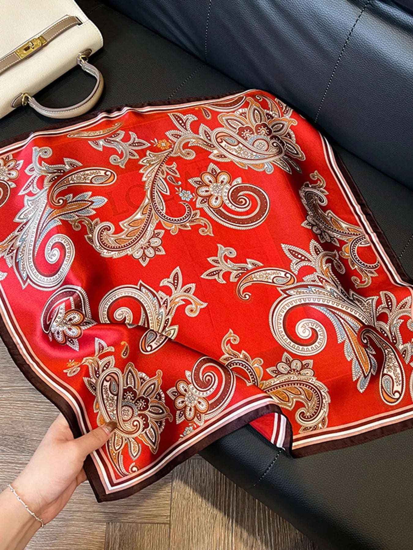 Vintage Paisley Silk Scarf