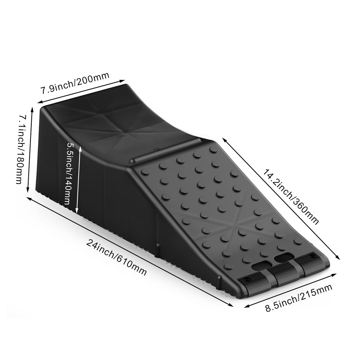 VEVOR Car Service Ramp, 20000 Lbs 10 Ton Loading Capacity, Lift Car Ramp, Low Profile Plastic Tire Ramp, Heavy Duty Truck Ramp For Oil Changes Wheels, Lift Vehicle Maintenance,