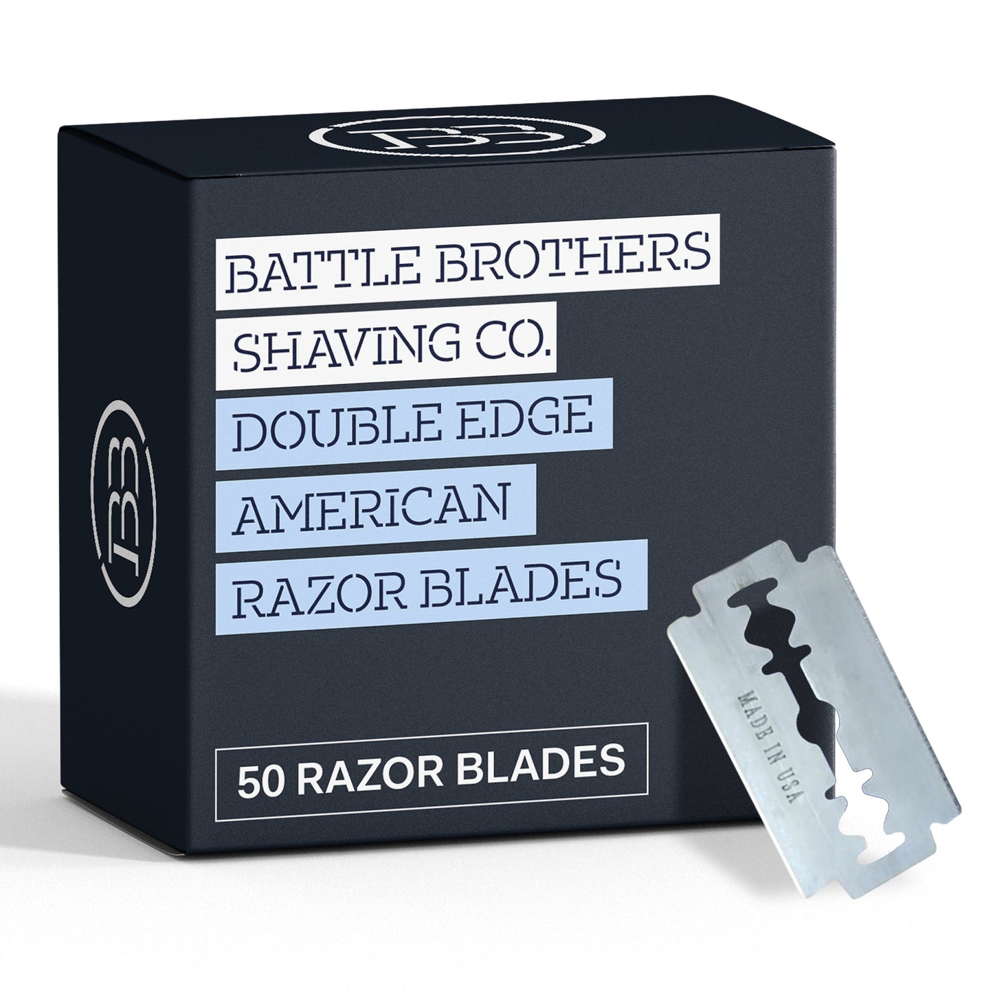 Made in U.S.A. Double Edge Safety Razor Blades - Pack of 50