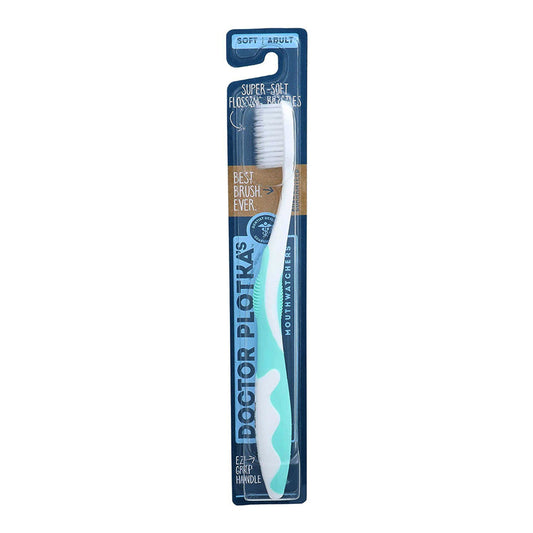 Dr. Plotka's Turquoise Adult Toothbrushes (6-Pack)