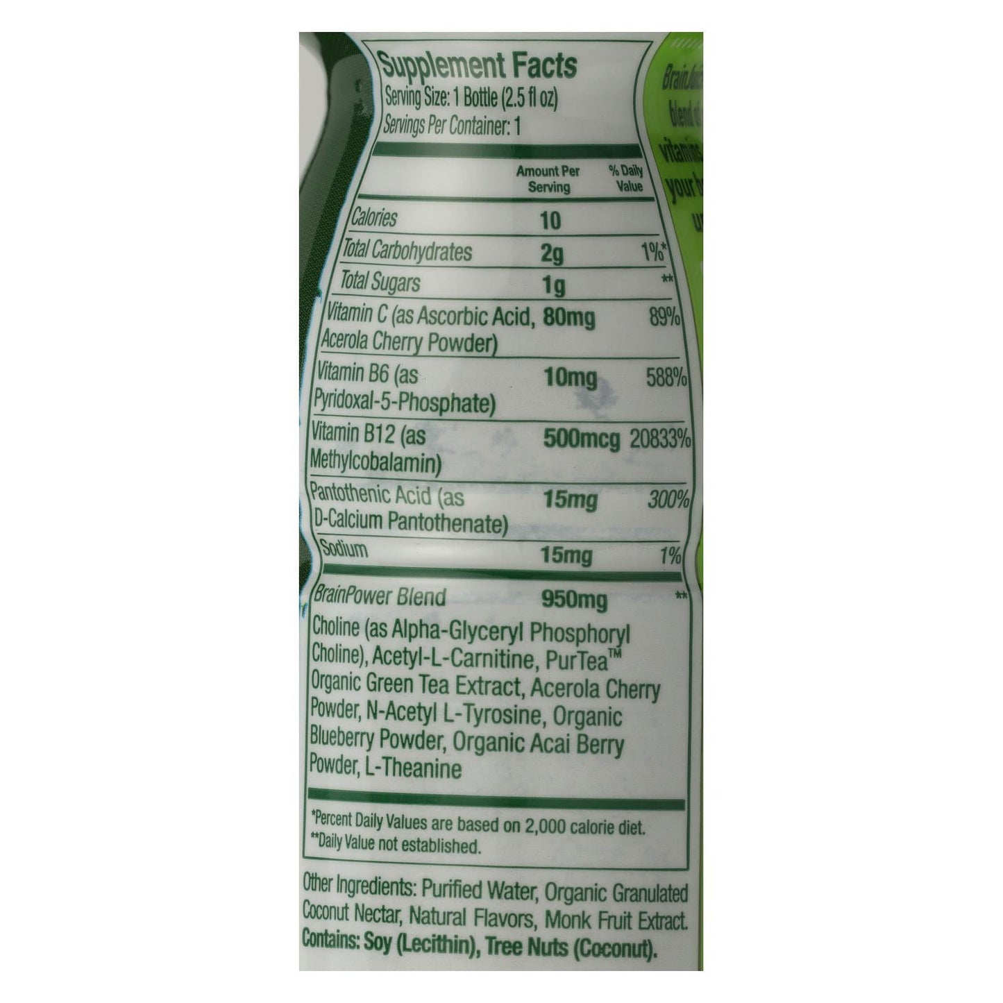 Brain Juice Peach Mango (Pack of 12 - 2.5 Fl. Oz.)