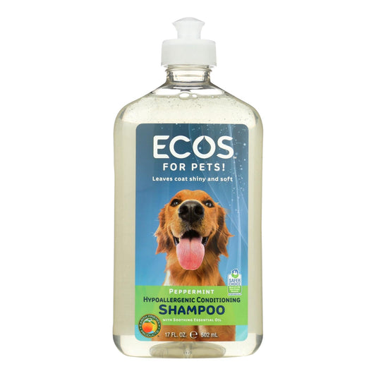 Ecos Conditioning Pet Shampoo - Peppermint Soothing for Sensitive Skin - 17 Fl Oz