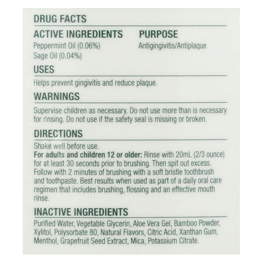 Natural Dentist Pre-Brush Rinse - Whitening - Clean Mint - 16.9 Fl Oz