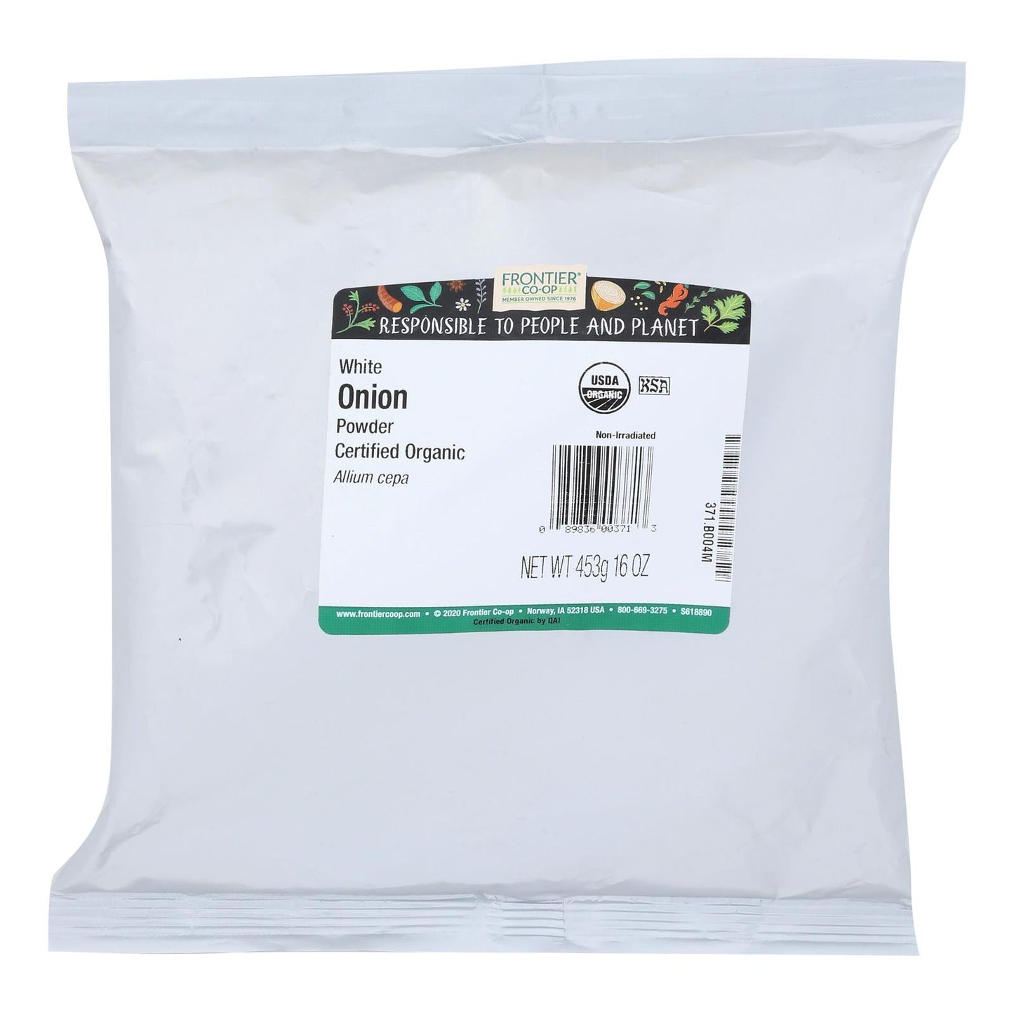 Frontier Herbs: USDA Certified Organic Onion Powder, 1 lb.