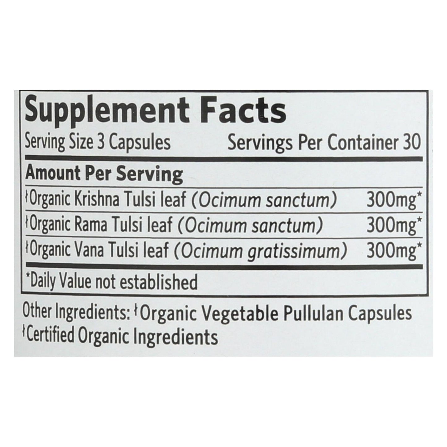 Organic India Tulsi Holy Basil, 90 Capsules