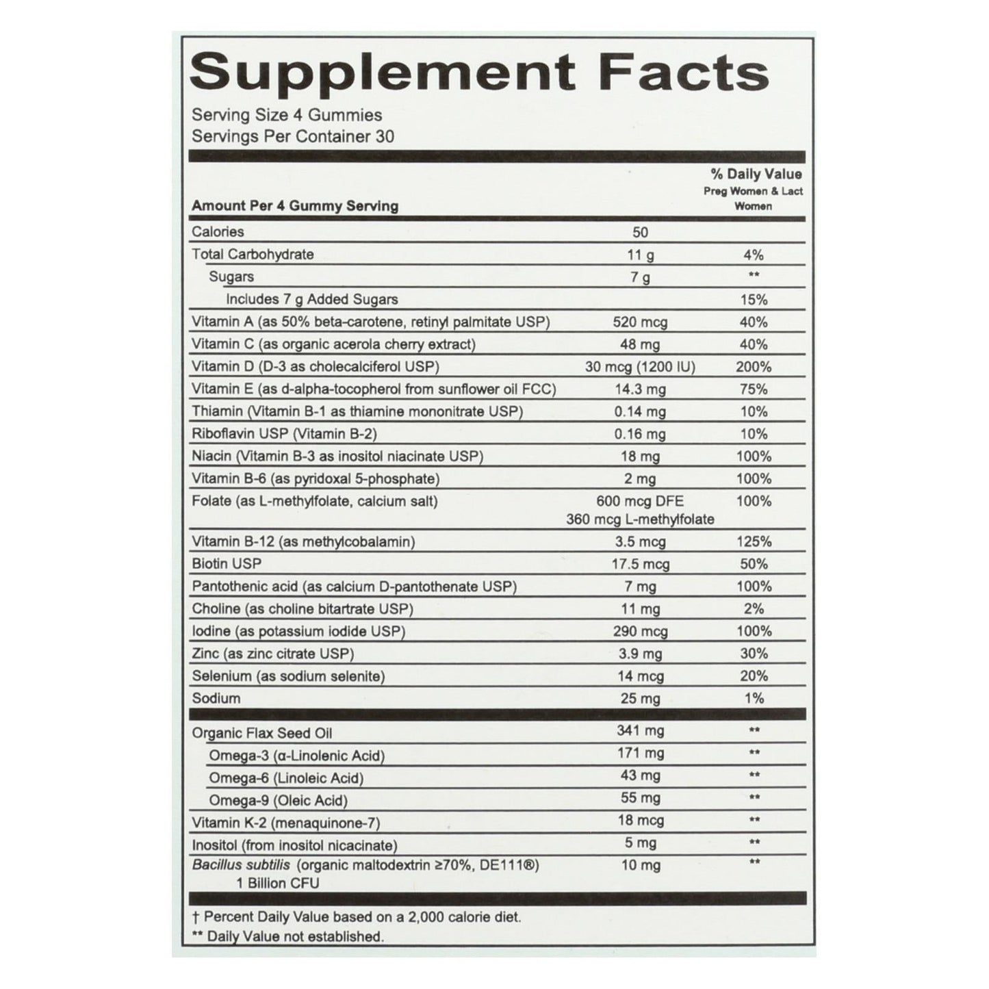 Smartypants Prenatal Gummy Multivitamin - Iron Free, DHA & Folate - 120 Count