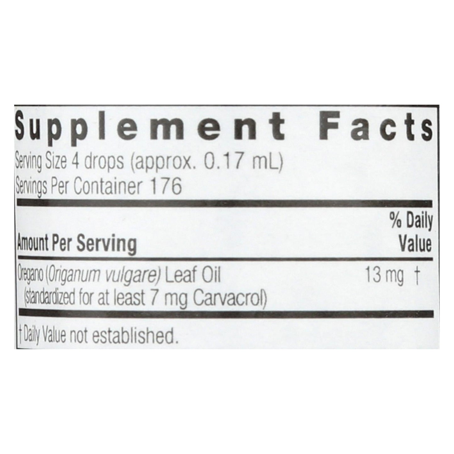 Nature's Answer Essential Oil of Oregano Leaf, 1 Fl Oz