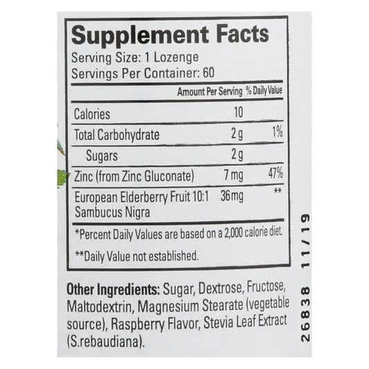 Quantum Research Thera-Zinc Lozenges with Elderberry (60 Lozenges)