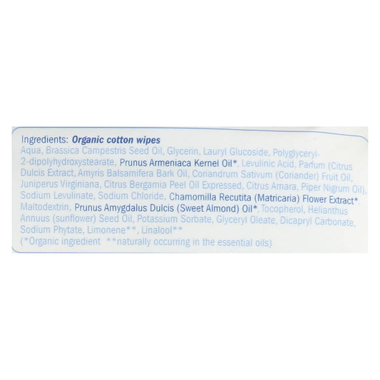 Natracare Gentle Organic Cotton Baby Wipes for Sensitive Skin (Pack of 50)