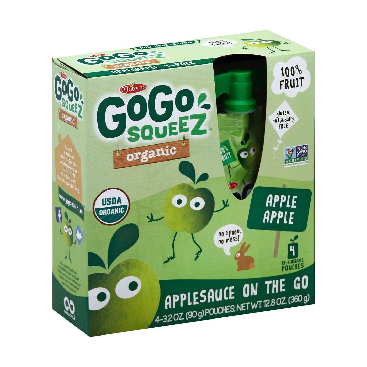 Gogo Squeez Organic Applesauce Multipack (12-Pack, 3.2 Oz. Each)