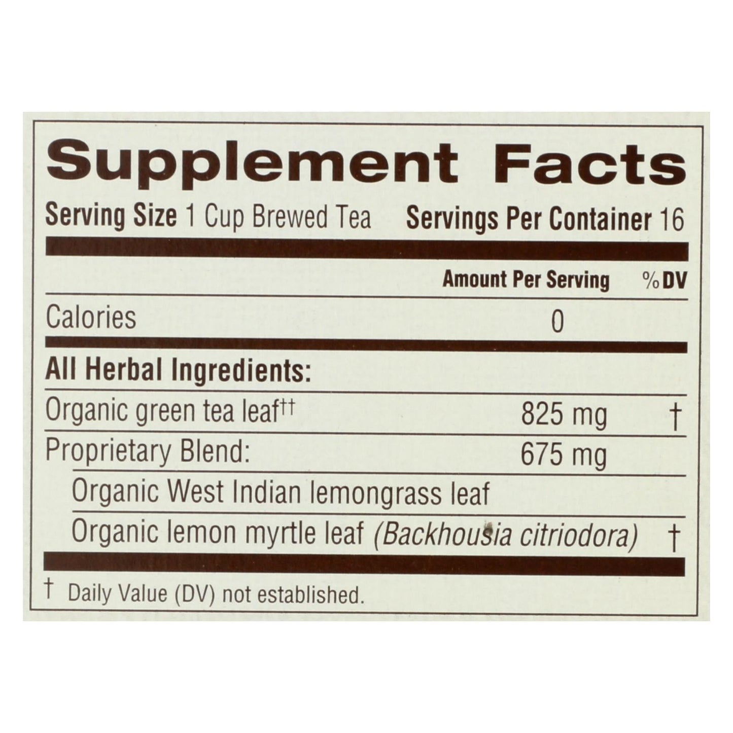 Traditional Medicinals Organic Golden Green Tea Single Serving Tea Bags, 16 Count