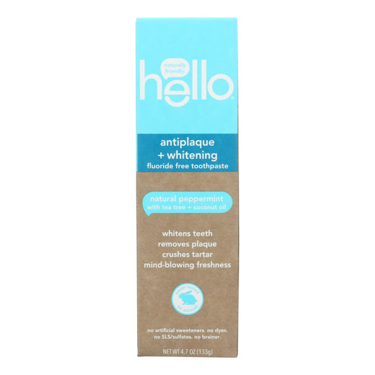 Hello Products LLC - The Best Antiplaque Whitening Fluoride Toothpaste (Pack of 6, 4.7 oz.)