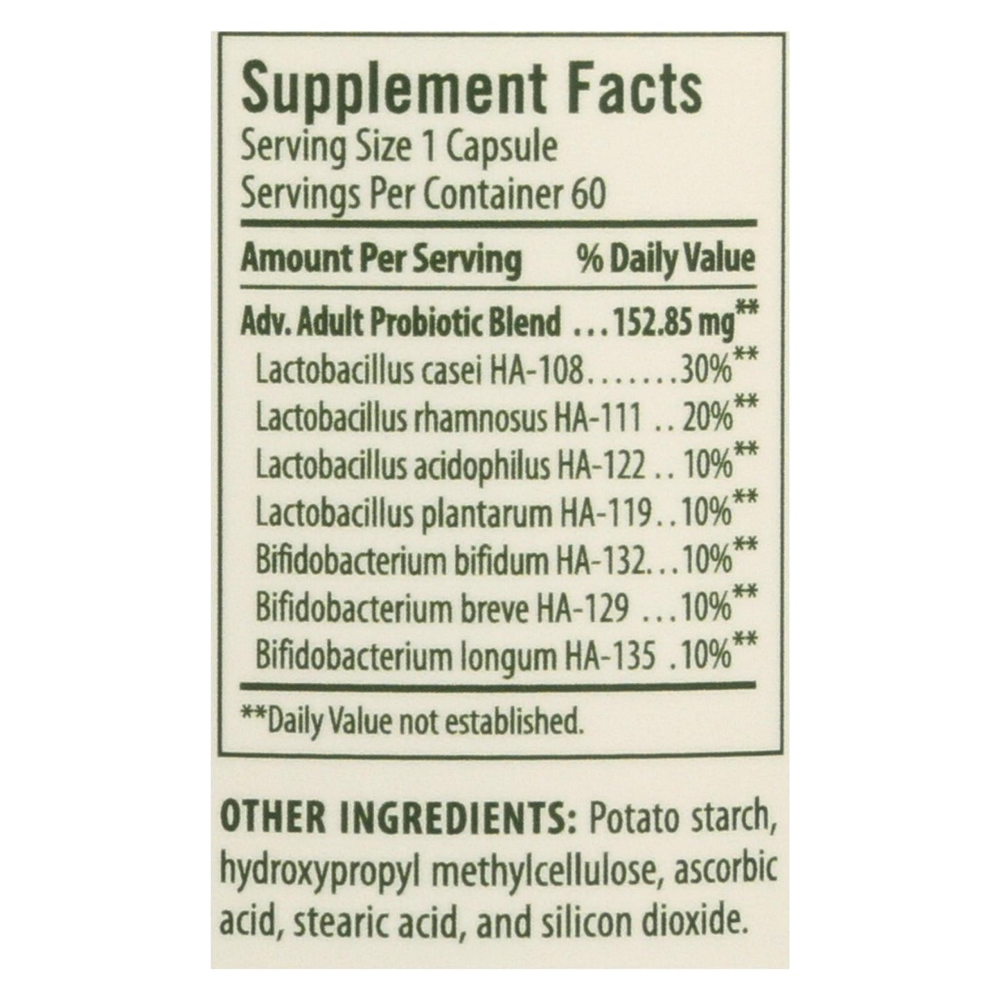 Flora Advanced Adult Probiotics for Digestive Health - 60 Caplets