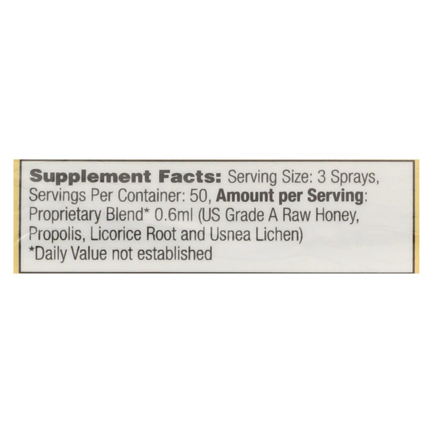 Honey Gardens Propolis Spray 1 oz - Natural Throat & Immune Support