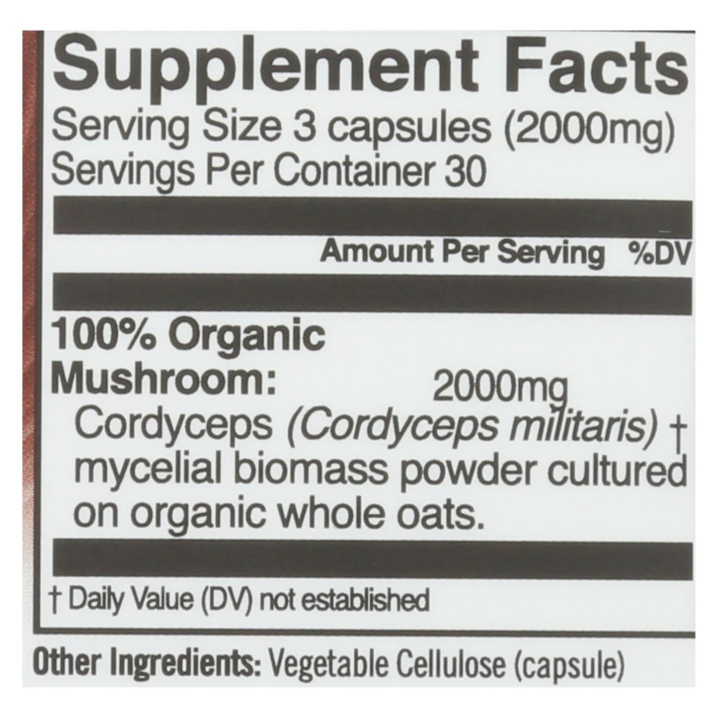 Om Mushroom Superfood Cordyceps Mushroom Capsules, Energy and Endurance Support Supplement, 90 Count