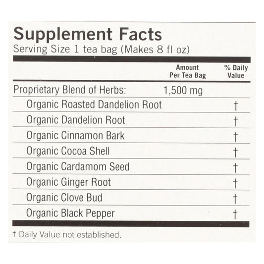 Yogi Organic Roasted Dandelion Detox Herbal Tea Bags, 6x16 Count