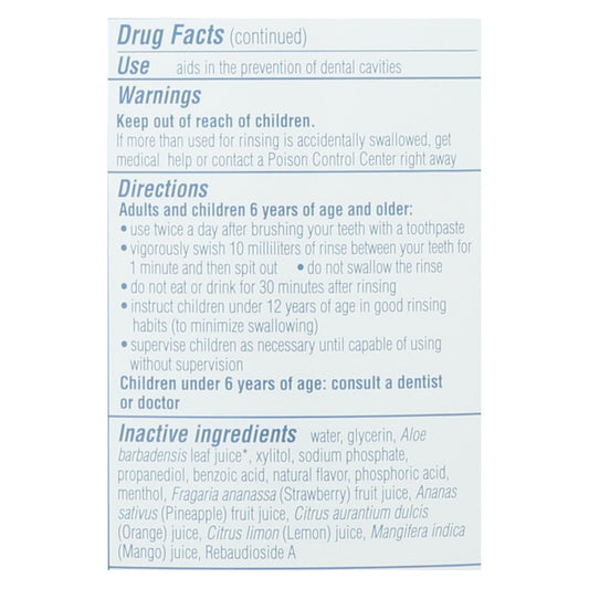 Tom's of Maine Kids Fluoride Rinse | Strawberry | 16 Oz.