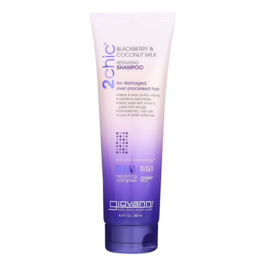 Giovanni 2chic Ultra Repair Shampoo, Blackberry & Coconut Milk, 8.5 Oz