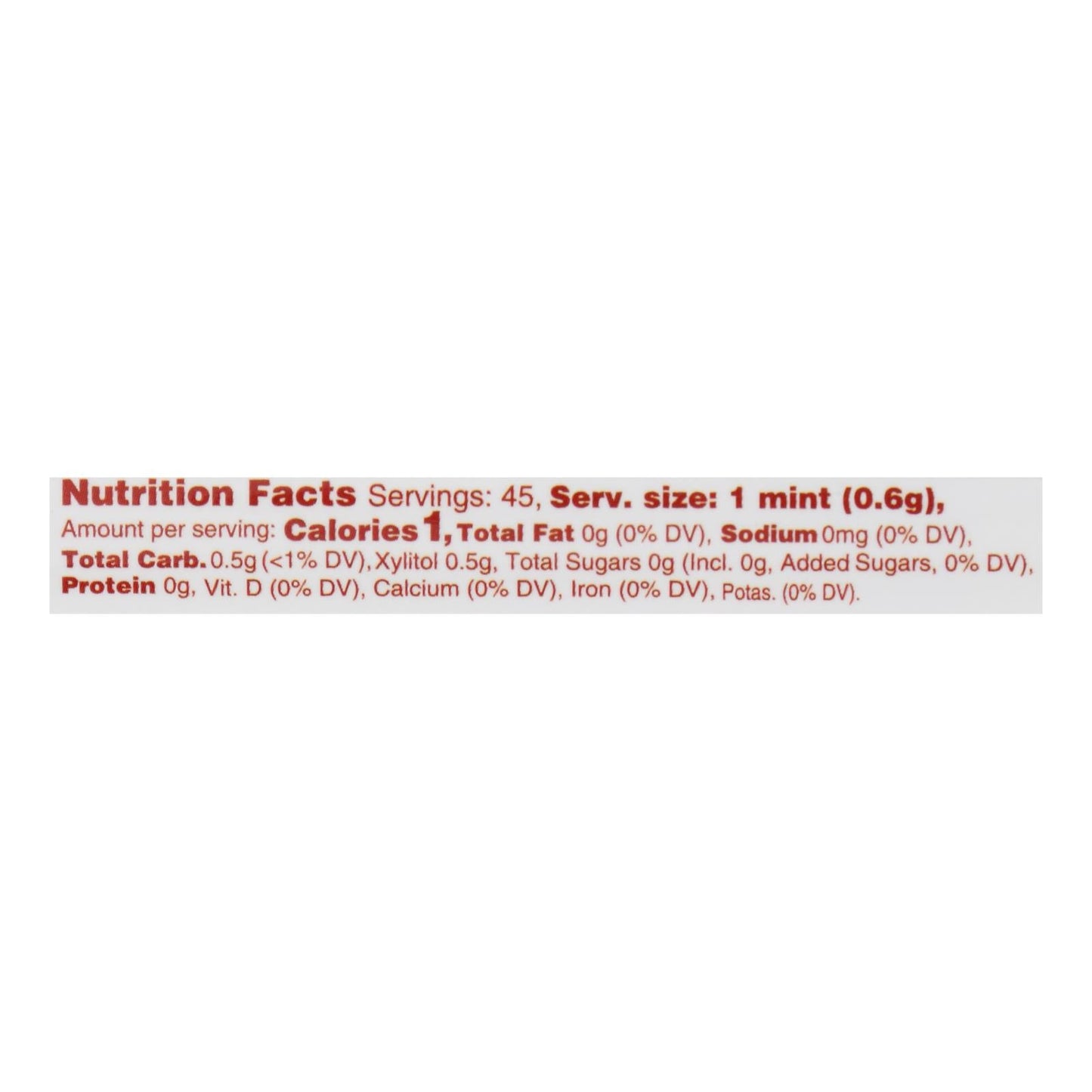 Spry Xylitol Gems - Cinnamon Flavor, Sugar-Free Breath Mints (Pack of 6 - 45 Count Each)