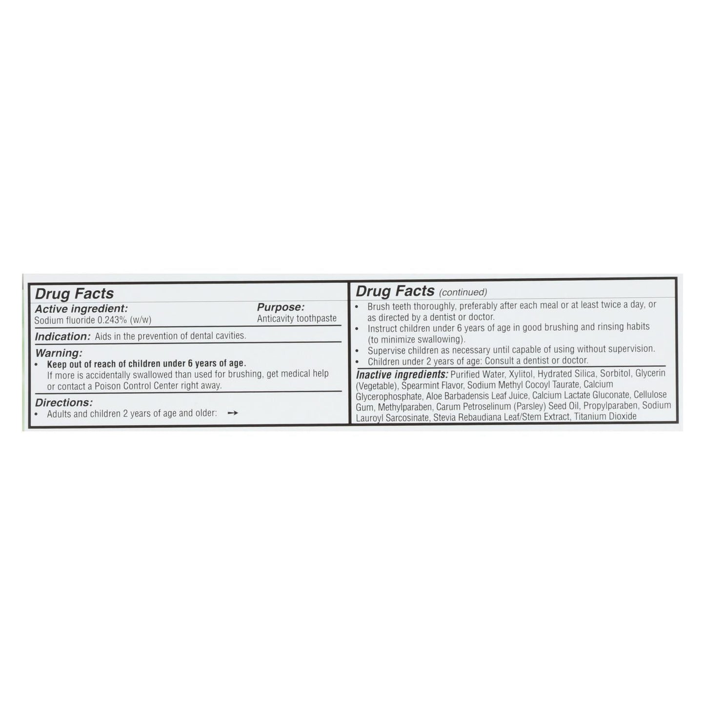 Spry Spearmint Fluoride Toothpaste (5 Oz. Pack)