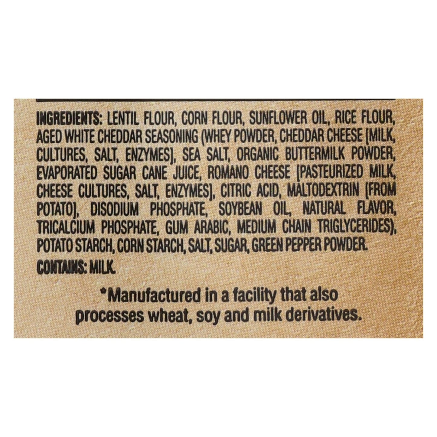 The Daily Crave Lentil Chips, Aged White Cheddar, 8-Pack (4.25 Oz. Bags)