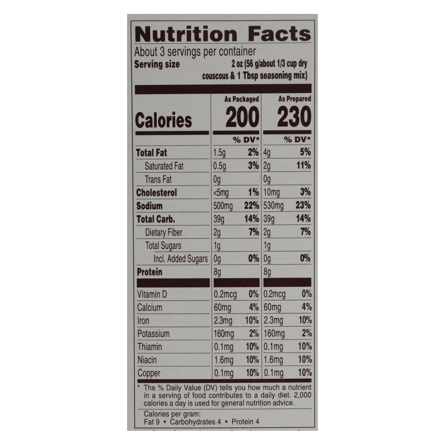 Near East Couscous Mix, Parmesan, Case of 12, 5.9 Oz