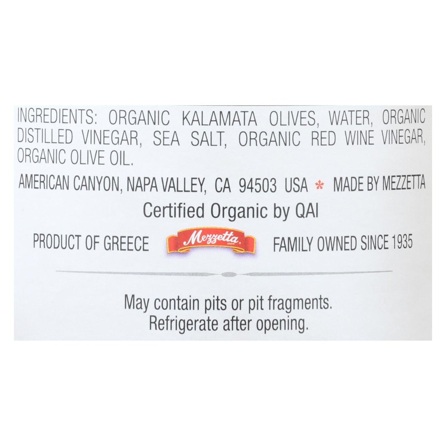 Jeff's Natural Kalamata Olives 7 Oz. Pack of 6