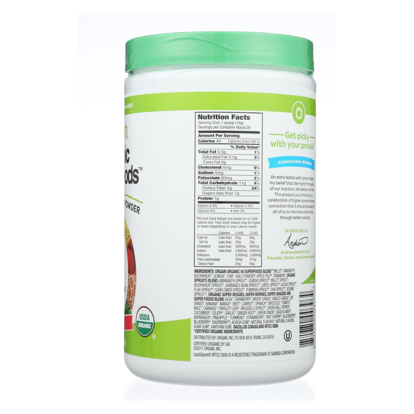 Orgain Organic Hydration Powder - Berry Punch, 0.62 lb Berry Punch Burst of Flavor
