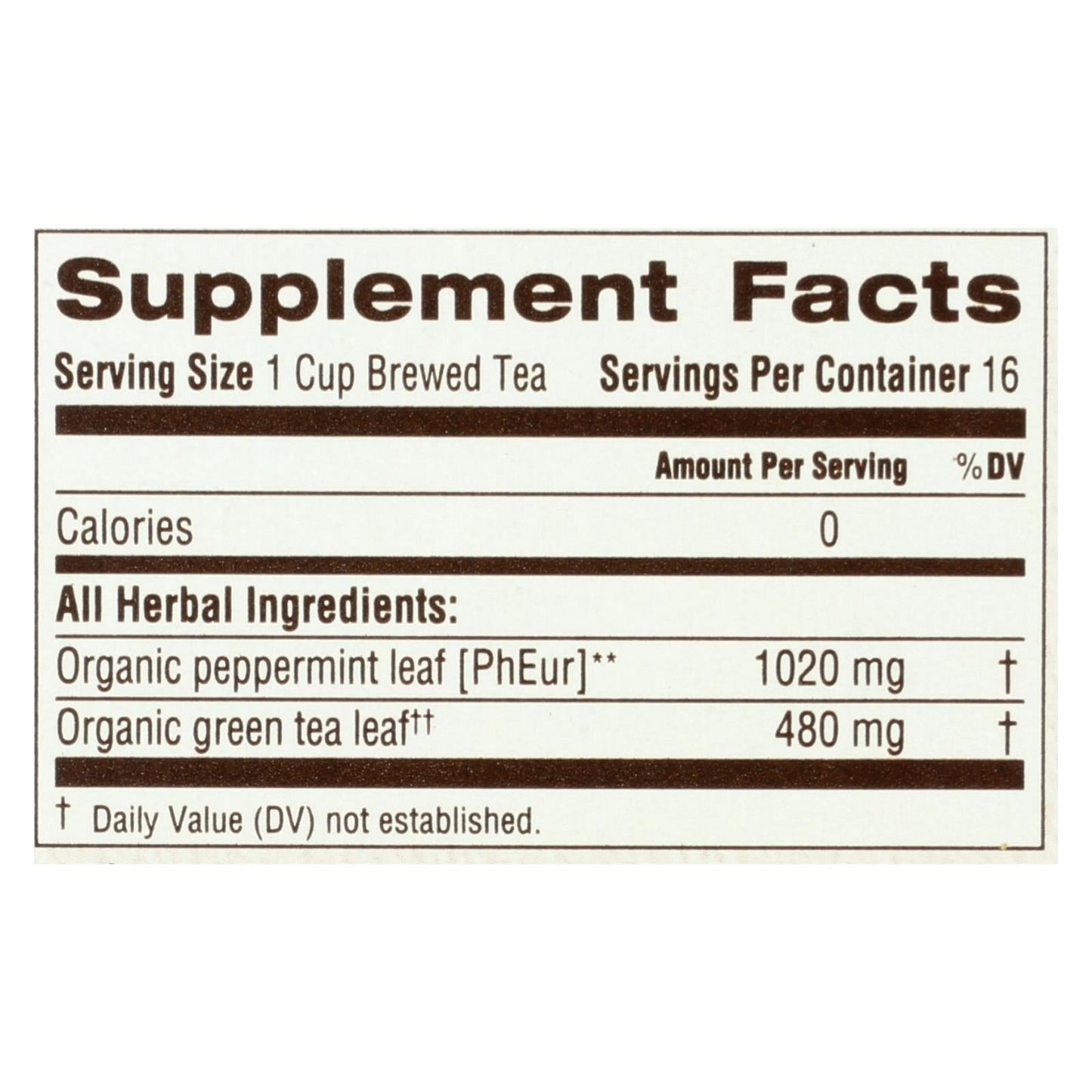 Traditional Medicinals Peppermint Green Tea, 0.85 Oz (Pack of 6)