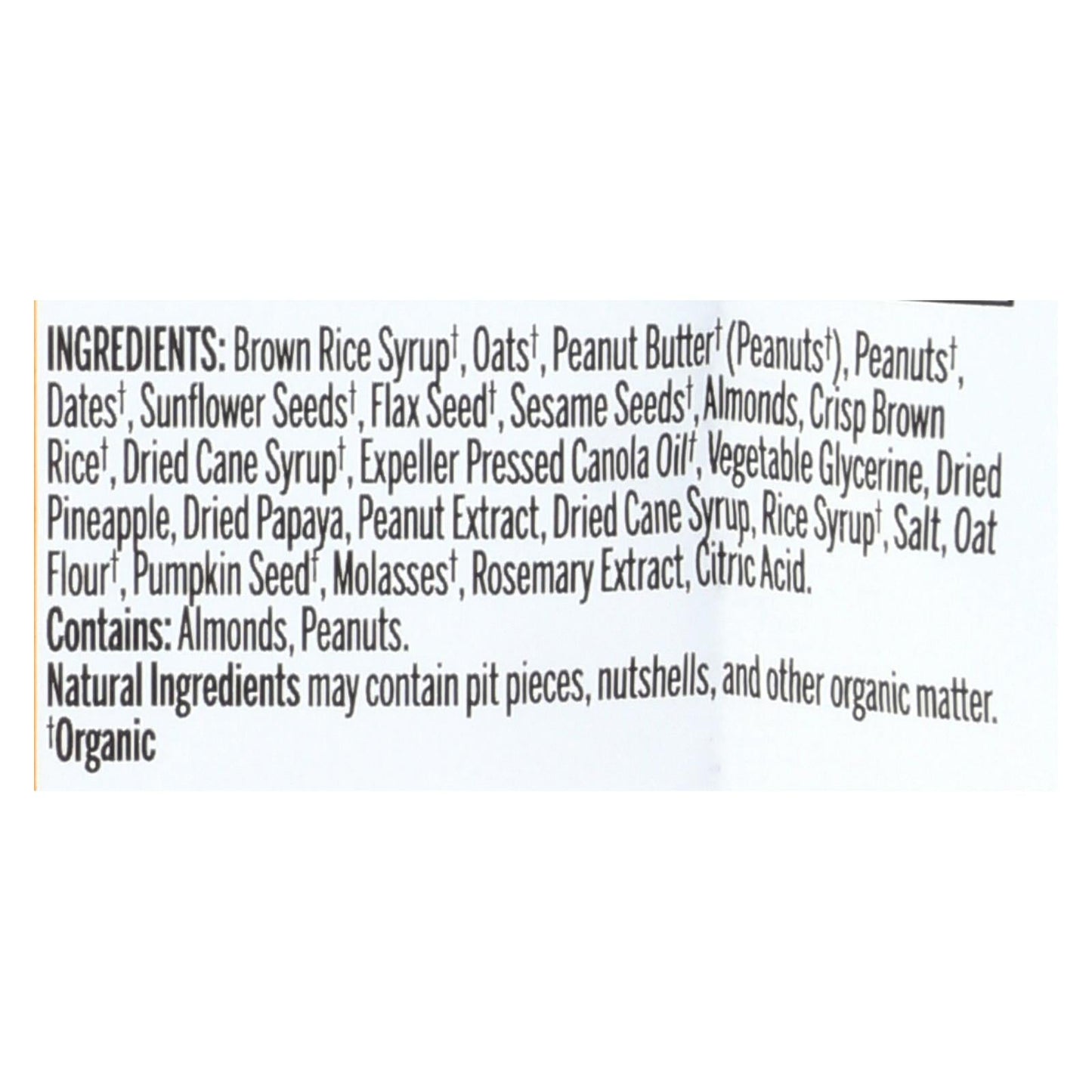 Probar Organic Peanut Butter Bar, 3 oz (Case of 12)