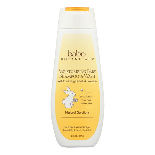 Babo Botanicals Moisturizing Baby Shampoo and Wash - Oatmilk & Calendula (8 Fl Oz)