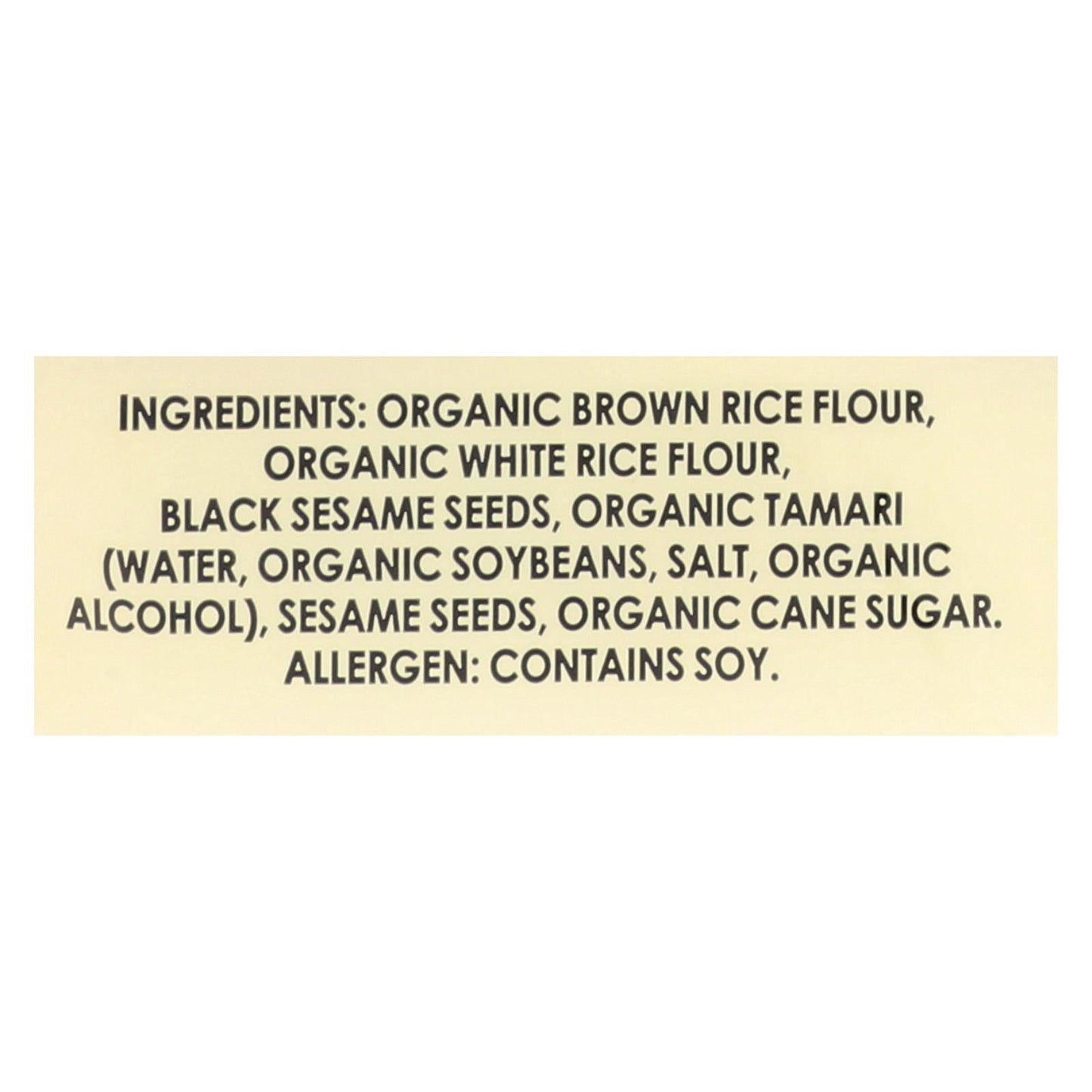 Edward & Sons Brown Rice Snaps, Black Sesame, 3.5 oz, Case of 12