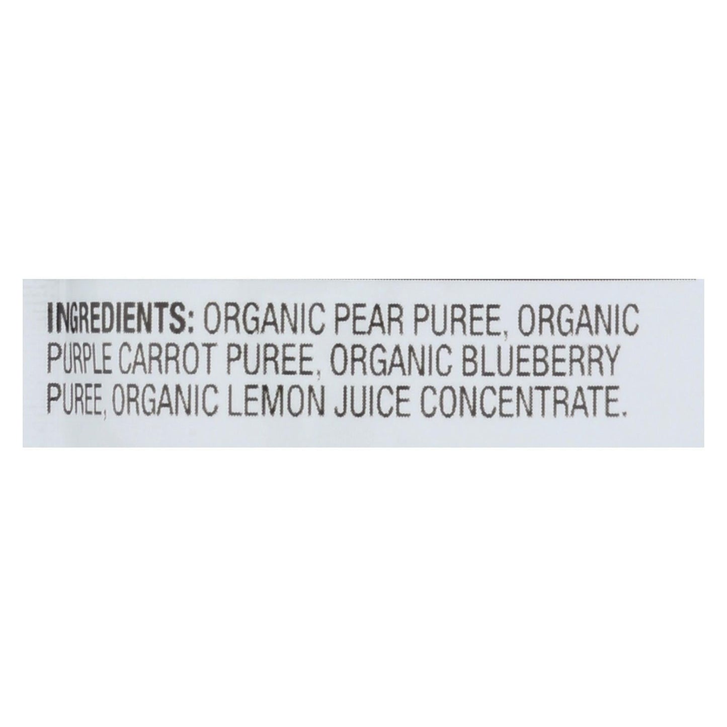 Plum Organics Baby Food Organic Blueberry, Pear & Purple Carrot Puree - 6 Pack (3.5oz Pouches)