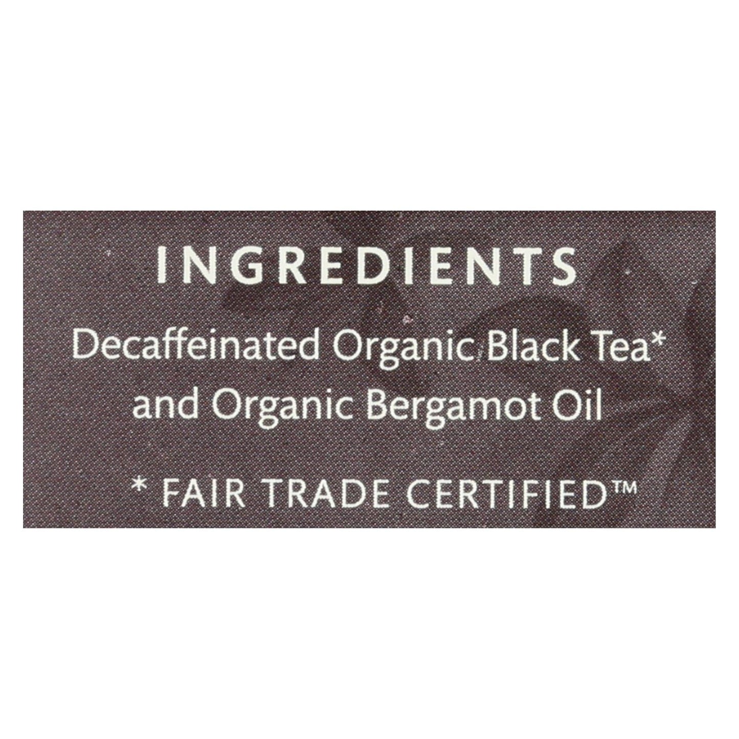 Choice Organic Teas Decaffeinated Earl Grey Tea (Pack of 6 - 16 Bags)