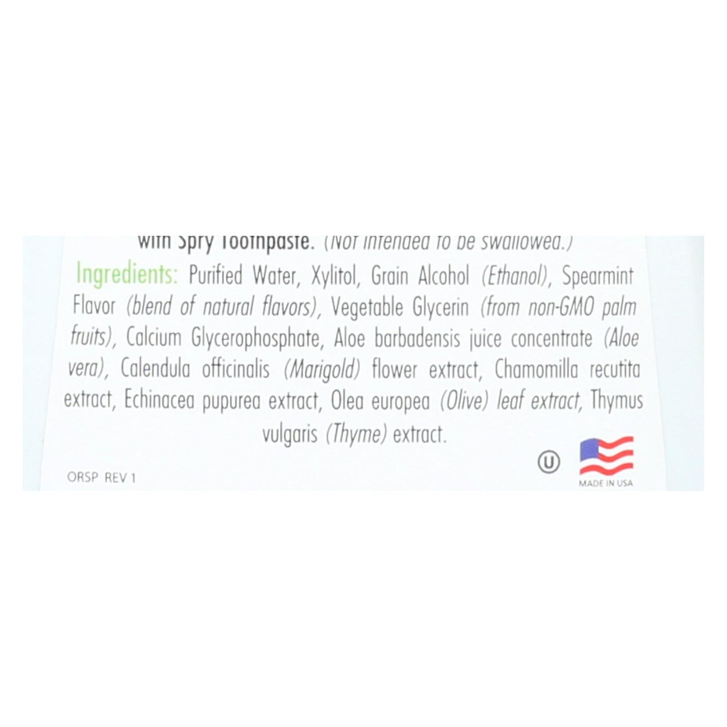 Spry Spearmint Oral Rinse (16 Fl Oz)