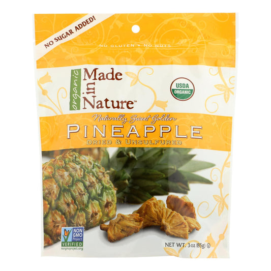 Made In Nature Organic Golden Pineapple Dried Fruit (Pack of 6 - 3 Oz.)
