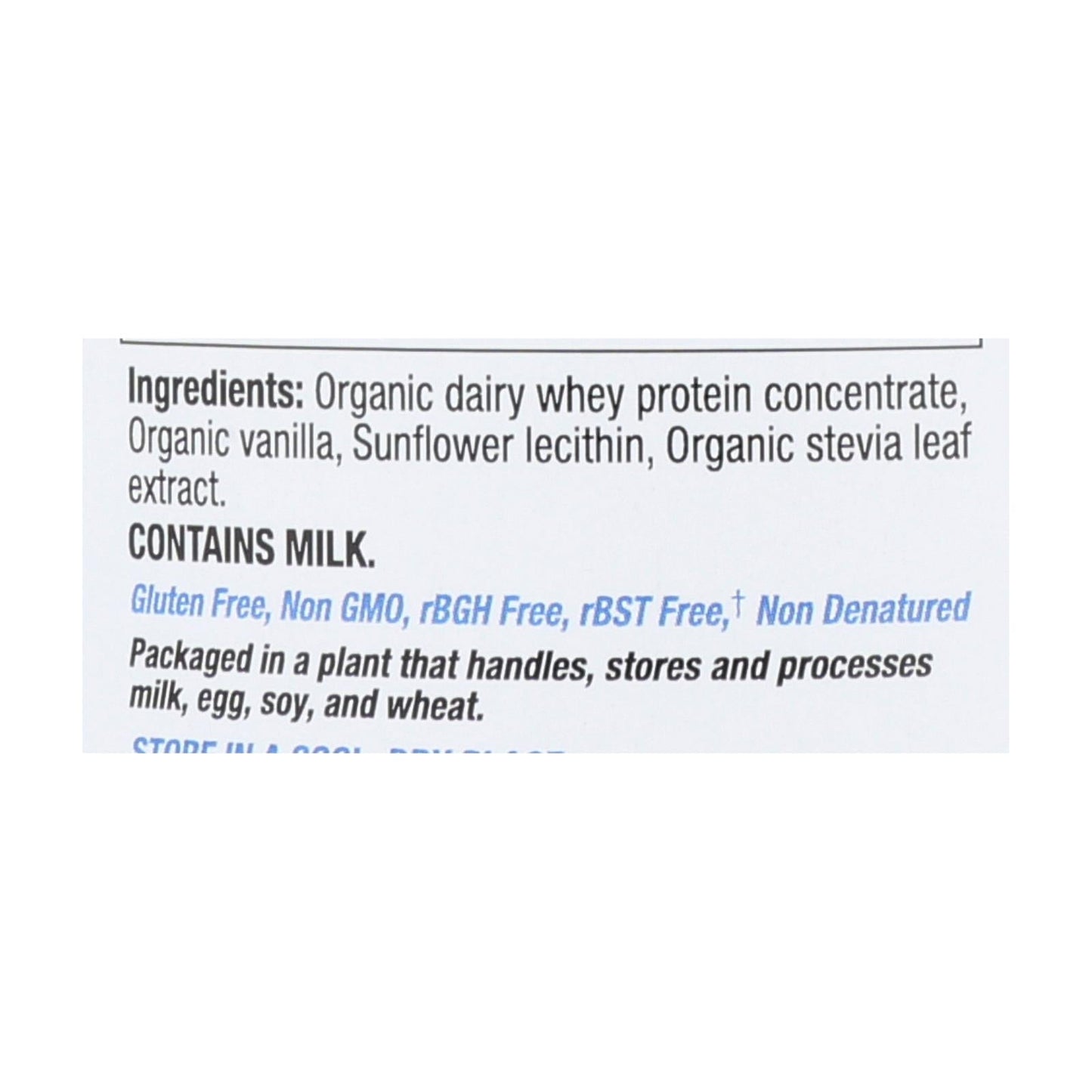 Organic Teras Whey Protein Powder - Bourbon Vanilla Flavor - 12 oz.