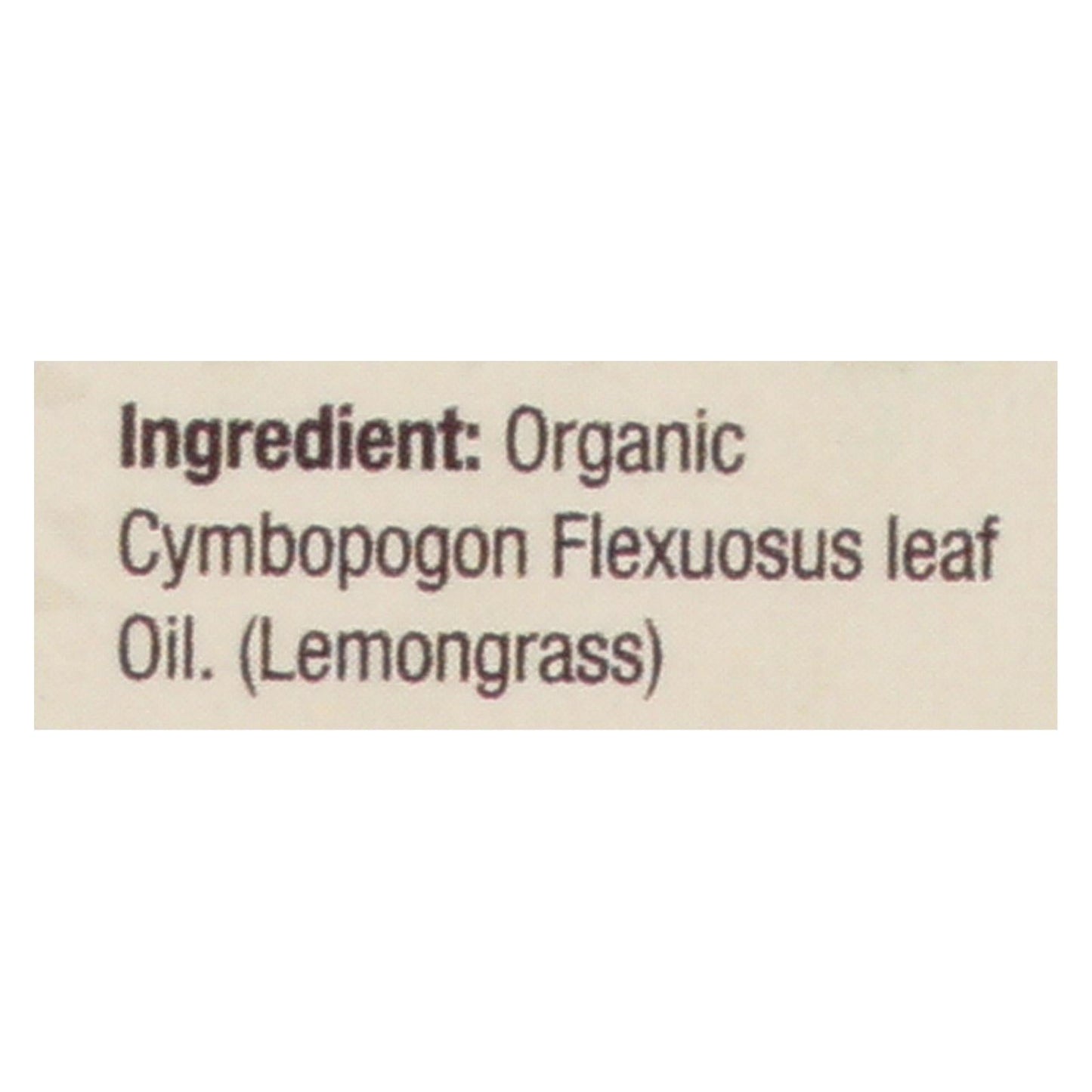 Nature's Answer Organic Lemongrass Essential Oil, 0.5 Oz.