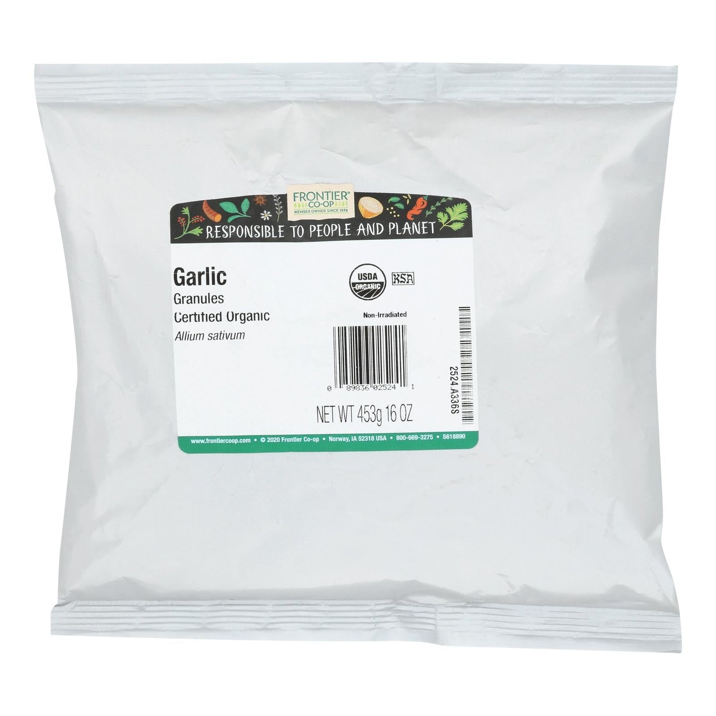 Frontier Herb - Organic Garlic Granules 1lb