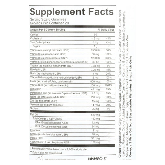 Smartypants Men's Complete Daily Gummy Multivitamin, 120 Count